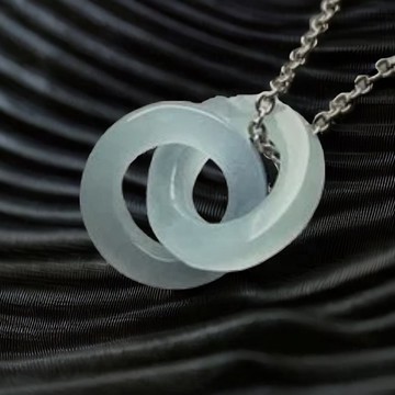 冰種翡翠同心圓項鍊 | 天然緬甸玉翡翠A貨 | 送禮