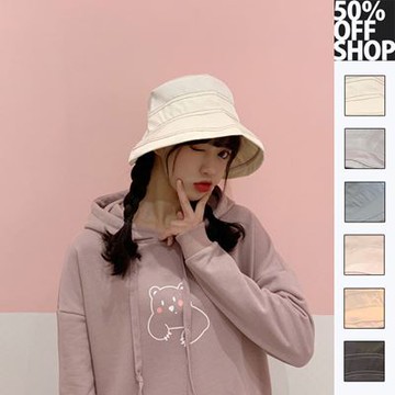 50%OFF SHOP日系百搭素色漁夫帽【001448AEM】