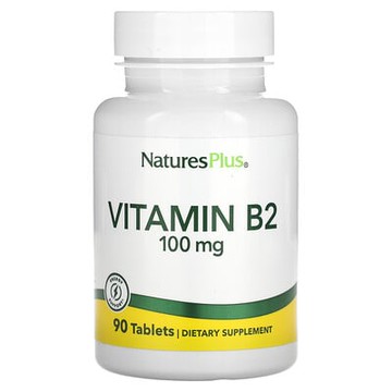 NaturesPlus, 維生素 B-2，100 毫克，90 片