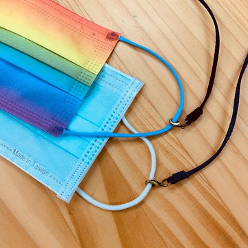 輕量化韓國麂皮可調整式口罩頸繩/客製尺寸