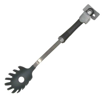 KitchenCraft Pro不沾麵杓 430不鏽鋼 耐熱210度C  總長34.8cm + 杓面長7.5cm  黑色 + 銀色  1個