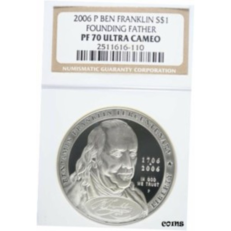 品質保証書付】 アンティークコイン NGC PCGS 2006 P Ben Franklin