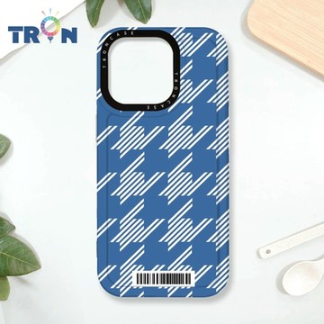 TRON IPHONE 16 PRO 條紋千鳥紋 防摔 MAGSAFE 磁吸 太空載具殼 透白 手機殼