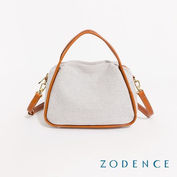ZODENCE DION德國帆布框型運動感手提斜背包-貴族白