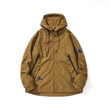 【米蘭精品】衝鋒衣防風夾克-美式工裝三防連帽衝鋒衣男外套74iz25