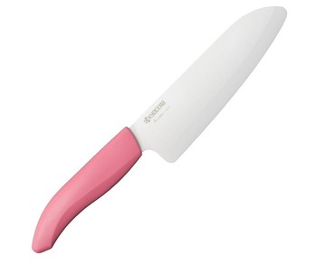 Kyocera ceramic knife Santoku large pink