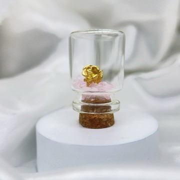 《祥鈺珠寶》黃金玫瑰 玻璃瓶 交換禮物