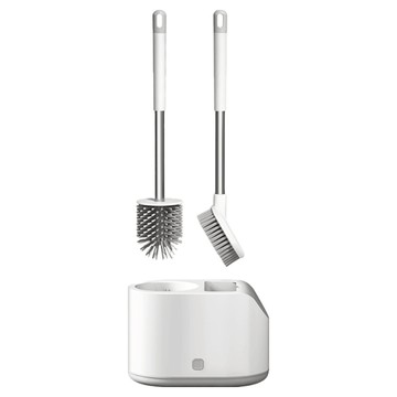 矽膠馬桶浴廁清潔刷 兩用款  1個  白色