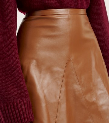 Fforme Selina leather midi skirt