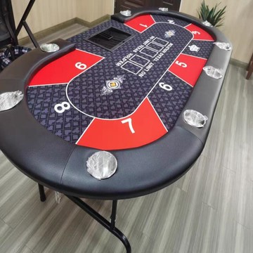 可折疊德州撲克桌 桌遊比賽桌 籌碼棊牌室專用折疊桌麵可定製尺寸桌布 德州桌子