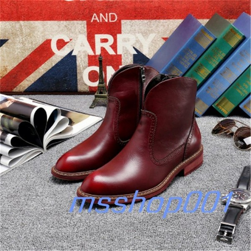 ショートブーツ メンズ 切替 エンジニアブーツ ファスナー サイドジップブーツ 3色 裏起毛 裏ボア キレイめ 春 秋 冬 合成皮革 通販 Lineポイント最大0 5 Get Lineショッピング