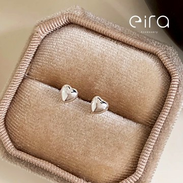 Eira Accessory 純銀愛心小耳釘‧925純銀耳釘‧愛心 小巧 百搭 可愛 氣質 耳釘 耳針 CEH0014A
