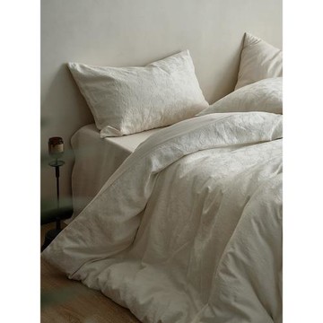 詫寂城外花醒/2024新款A類天絲棉素白提花四件套絲滑床單被套床品