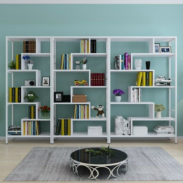 免運 開立發票  隔斷置物架書架書柜屏風辦公室客廳鐵藝現代玄關裝飾柜展示架花架