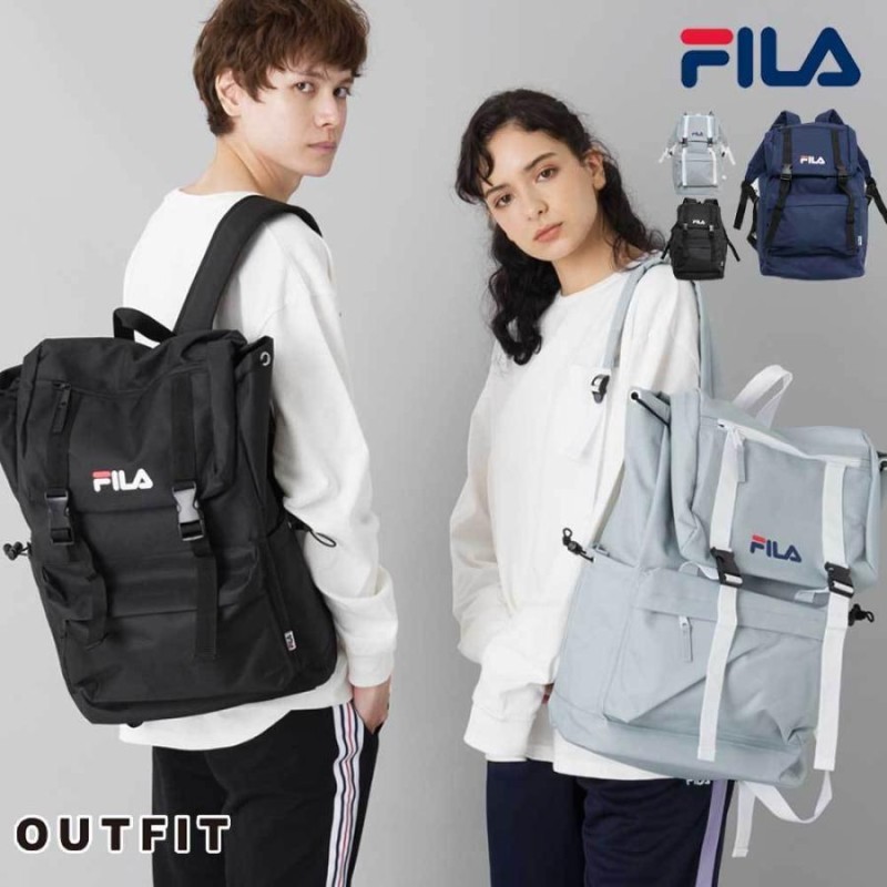 FILA リュック レディース メンズ サイドファスナー 女子 学生 大学生