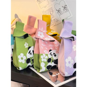 畢業季生日伴手禮品袋編織包手提手拎LOGO定制四川成都爺爺針織包