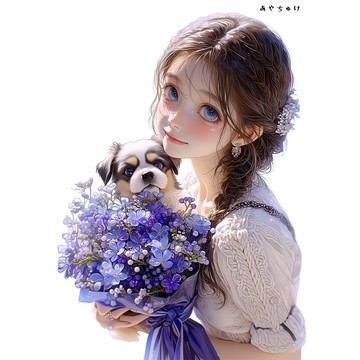 【4 月新品 3】07-120-0236 人物貼紙 春日女孩與動物