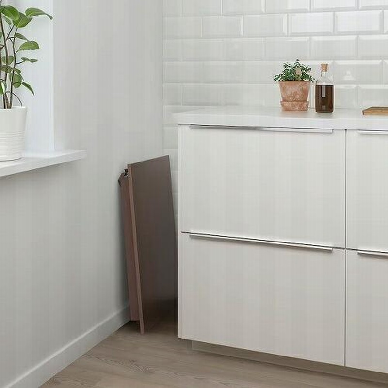 IKEA イケア コーヒーテーブル 折りたたみ式 ブラウン 65x45cm