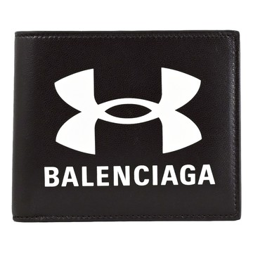 BALENCIAGA 巴黎世家 817717 Under Armour聯名對開短夾.黑