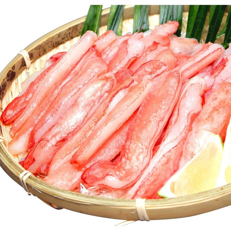 尾張まるはち 生本ズワイガニ 刺身用 カニ脚剥き身(ポーション) 冷凍 1kg(30?70本入)