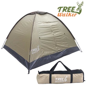 TREEWALKER BREEZE彩繪四人帳 - 卡其色(咖啡色)