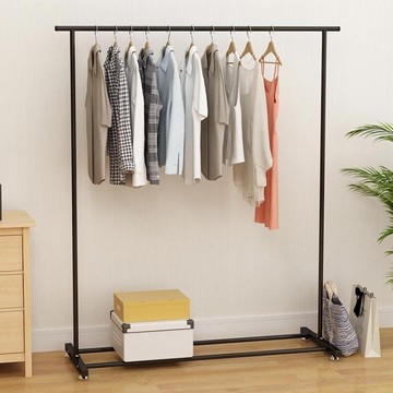 衣帽架 單桿式晾衣架落地折疊家用晾衣桿室內曬衣架臥室涼衣架掛衣服架子