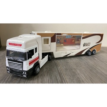 【玩具兄妹】現貨!超大台! 合金露營車/房車/RV【滑行/可掀蓋】 合金房車 合金露營車 國外旅行露營車模型 豪華模型