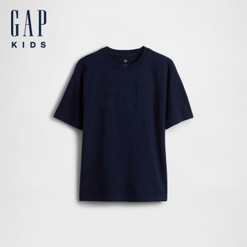 【GAP】兒童寬鬆版Gap Logo T恤-制服深藍/亮白/藍嶺藍/沼澤綠(890104)