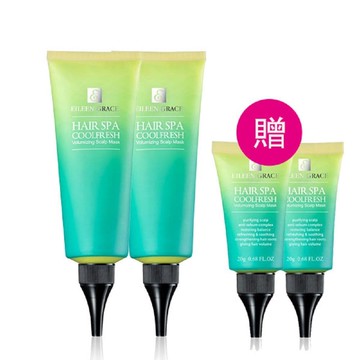 【EILEEN GRACE 妍霓絲】髮根豐盈沁涼頭皮敷膜150mlX2入瓶+贈頭皮敷膜20mlx2入