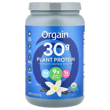 Orgain, 多面植物蛋白質粉，香草味，2.01 磅（912 克）