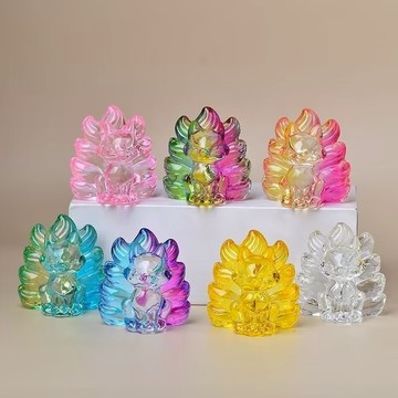 【台灣現貨】九尾狐 狐仙 狐狸 水晶狐狸 九尾狐仙 九尾狐水晶 狐狸擺件