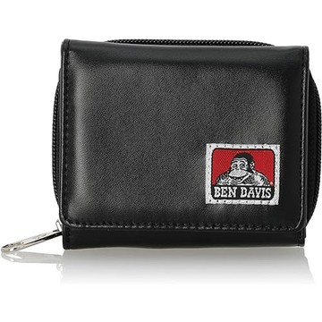 BEN DAVIS BDW-8350-49 FOLDING WALLET 三折皮革 短夾 錢包 (亮皮黑色)