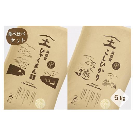 ふるさと納税 石川県 能登町 奥能登産のお米2品種のセット(1袋5kg入り×2袋）