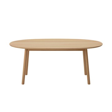 FUGU 橢圓長桌（橡木、160 公分）