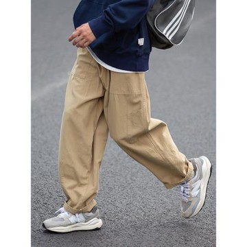 江南先生NewJNXS美式寬松直筒工裝褲伐木褲男潮牌闊腿休閑褲春秋