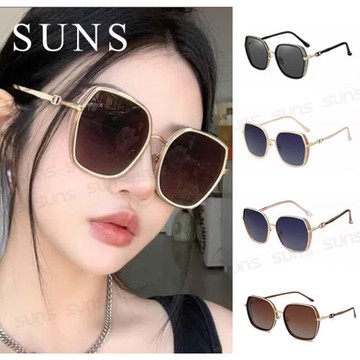 【SUNS】時尚大框質感名媛款 Polarized淑女偏光墨鏡 大框顯小臉 防眩光 抗UV400