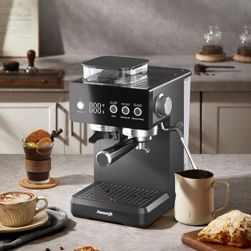 【一機多能】意式咖啡機 半自動咖啡機 家用咖啡機 美式咖啡機 冷萃咖啡機 研磨一體 金屬機身 可打奶泡 家用辦公室商用