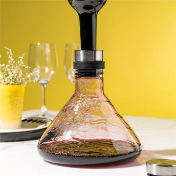 呼吸式紅酒醒酒器家用快速醒酒器壺密封蓋倒酒器葡萄酒倒酒器玻璃