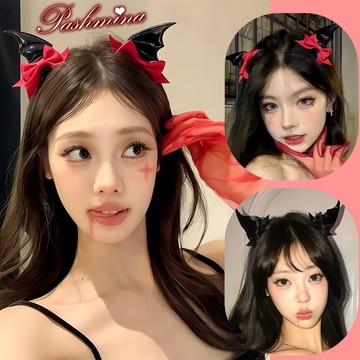 新品7013【❤︎小惡魔髮夾❤︎】小惡魔服裝萬聖節惡魔角髮箍惡魔角cos惡魔角頭飾天使翅膀飾品萬聖節天使服裝惡魔角髮箍