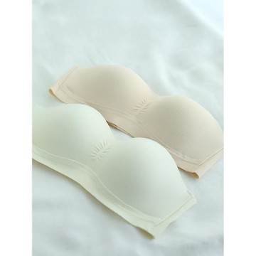 無肩帶大胸顯小內衣女抹胸防滑薄款無痕微聚簡約無鋼圈透氣文胸罩