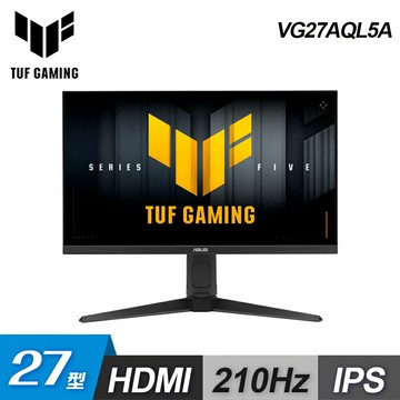 【ASUS 華碩】TUF Gaming VG27AQL5A 210Hz 2K 27型 電競螢幕【三井3C】