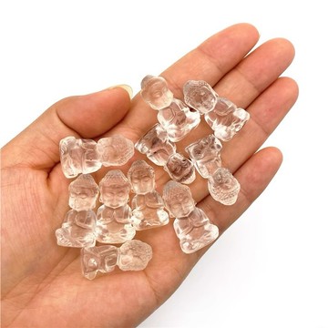 【幻彩水晶手作坊】天然白水晶佛雕刻 小件 雕刻 擺件 手串 手鏈