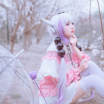 小林家的龍女仆cos服女仆裝妹抖龍康娜cosplay女頭飾珠子尾巴服裝