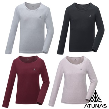 【ATUNAS 歐都納】男女款石墨烯抑菌蓄熱圓領內著衣A1UCGZ04M/A1UCGZ05W/綜品