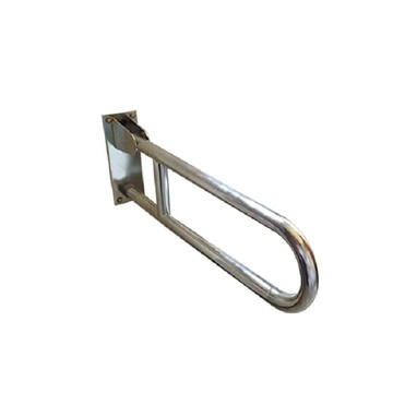 【海夫健康生活館】斜坡板專家 304不鏽鋼 可動式安全扶手 馬桶扶手 管徑31.8mm (SAc318)