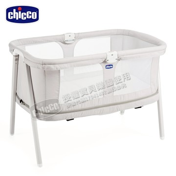 Chicco Lullago Zip可攜式兩段嬰兒床-優雅淺灰
