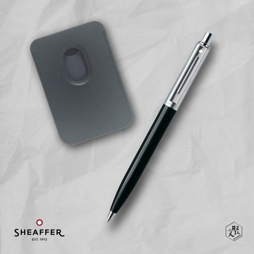 客製化刻字【SHEAFFER】Sentinel 系列 哨兵原子筆 黑+手機磁性卡夾禮盒 (原廠正貨)