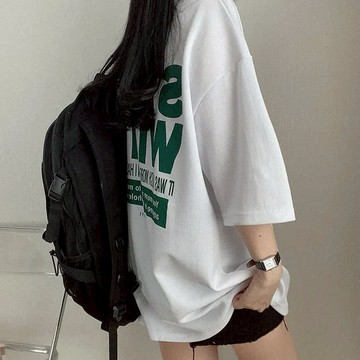 好穿愛到骨子裡！ 短袖 T恤 t恤女 oversize 寬鬆短袖  重磅短袖 白色短袖 韓系衣服 韓系T恤 韓國上衣