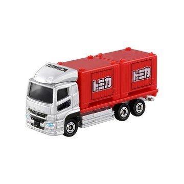 TOMICA 多美小汽車 三菱Fuso貨櫃車  紅色 + 銀色  1台  7.8 x 4 x 2.7cm