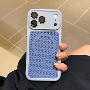 蜂巢散熱網孔 內置磁吸 適用於 蘋果 iPhone 18 17 16 15 14 13 pro max 手機殼 保護殼